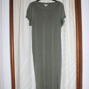 Midi, Green Dress with slit - Lucky Brand